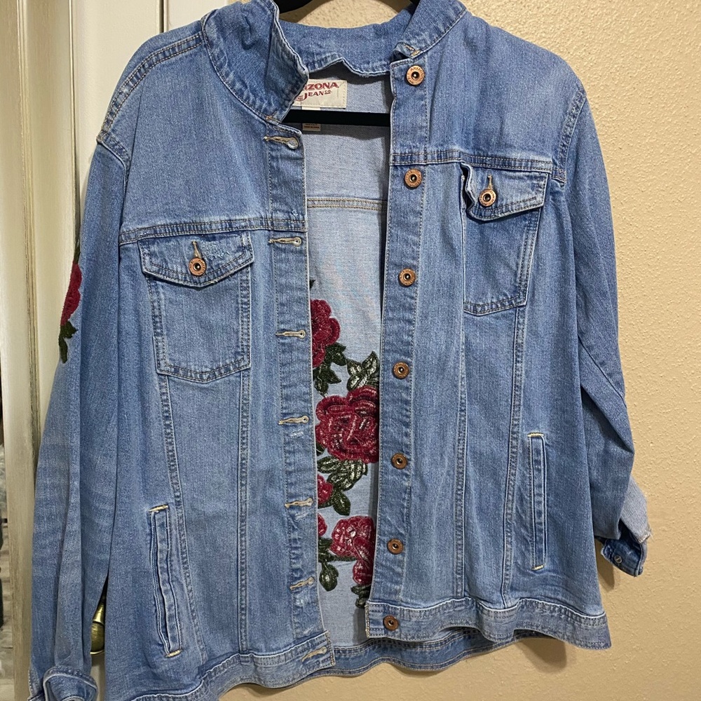 Flower Jean Jacket
